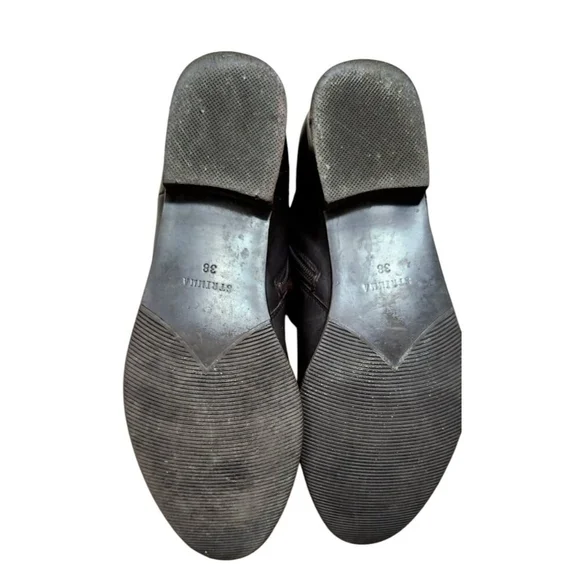 Strimma Women's Luxury chocolate Leather Lined Low Heel Tall Boots Size EU 38 - Picture 12 of 15